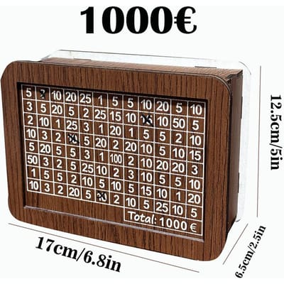 Retro Spaarpotten Om Rekeninggeld Te Sparen Spaardozen Voor Volwassenen Doos Budget Hout Geld Spaarvarken Herbruikbaar Met Spaardoel Cijfers black