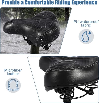 Ergonomisch fietszadel met dubbele veer – comfortabel en ademend zadel voor mountainbike en racefiets