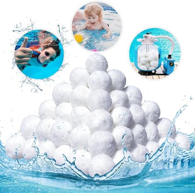 Filterballen voor zwembad, 1400g, media-filterballen voor zwembad, filterballen kunnen 50kg filterzand vervangen, filterbal voor zwembaden voor zandfilterinstallatie, zwembad, zwembadreiniging,