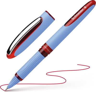 Schneider rollerball - One Hybrid N - naaldpunt - lijnbreedte 0,5mm - rood - S-183502