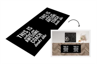 Keukenloper - Loper keuken - Coach - Quotes - Awesome - 120x50 cm - Keukenloper vinyl