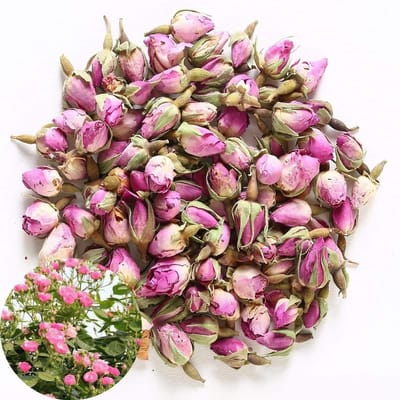 Natuurlijke Rozenknoppen en Rozenblaadjes - Biologisch Gedroogd Rosa Damascena voor Koken en Thee - 113 gram