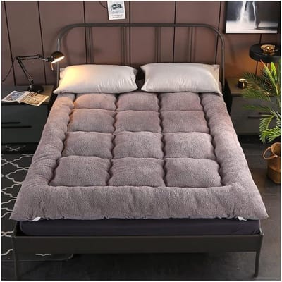 Japanse Vloermatras - Dikke Futon - Comfortabel Slapen - Ergonomisch Ontwerp - 200x220cm - Grijs