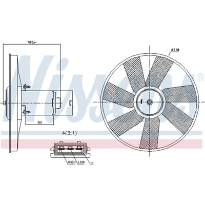 Koelventilatorwiel, motorkoeling NISSENS 85838