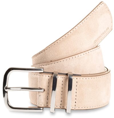 Tom Tailor - TTMILLIE leren riem met afgeronde gesp - Maat 100 - sand