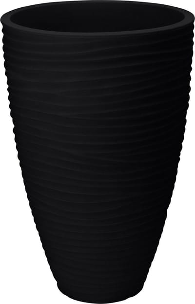 Pro Garden Plantenpot/bloempot Dunes - Tuin - stevig kunststof - antraciet - D40 x H60 cm - Voor buiten