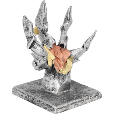 Hand Vinger Standbeeld Telefoonstandaard Hars Palm Sculptuur Sieradenhouder Woonkamer Kast Plank gray