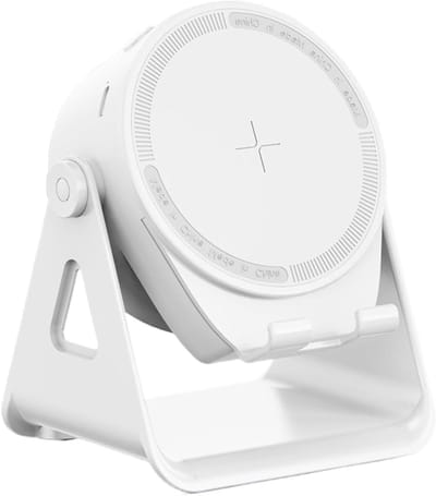 Audio Telefoonhouder - Draaibare Standaard - Muziek Luisteren - Intelligente Detectie - 360 Graden Rotatie - Wit