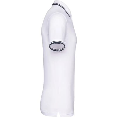 Kariban Gestreepte herenpolo korte mouwen K272 - White / Navy - 4XL
