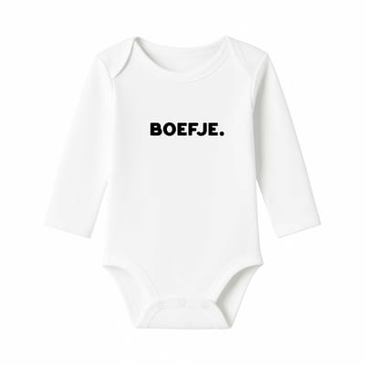 Romper Boefje - wit - lange mouw
