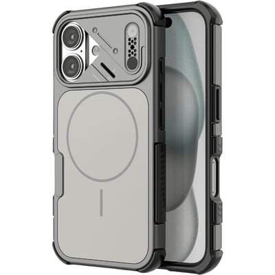 CaseBody Apple iPhone 16 Shockproof MagSafe Back Cover Grijs