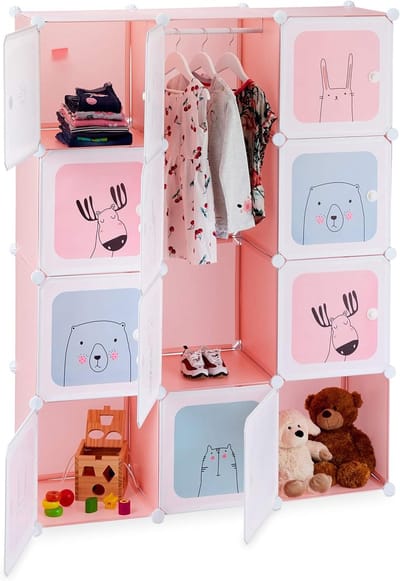 Famanu - Kinderkast modulair roze 145x110x37 cm