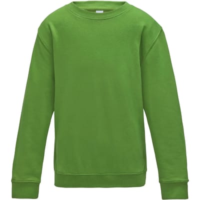 Just Hoods - AWDis Sweat Kinder - Lime Green maat 7/8 (M)