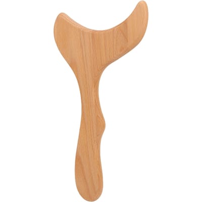 Gua Sha Bord Mannen Vrouwen Houten Ergonomisch Spierontspanning Schrapend Massagehulpmiddel voor Lymfatisch brown