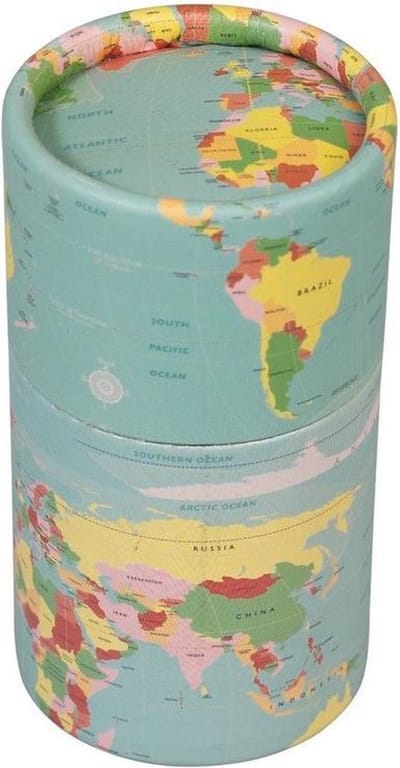 Rex international Kleurpotloden set van 36 vintage world map