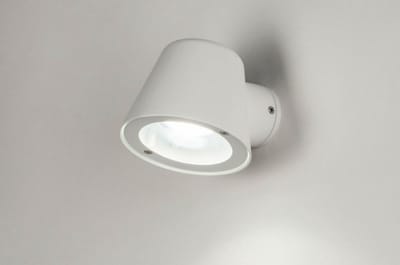 Lumidora Wandlamp 72651 - Voor buiten - LUCA - GU10 - Wit - Metaal - Buitenlamp - Badkamerlamp - IP44