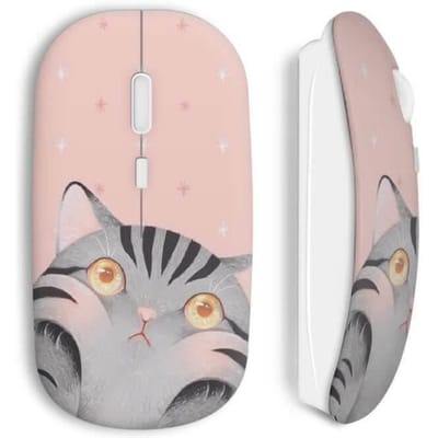 Souris sans fil - Mignon - Rose - Compatible Mac et PC - Clé USB incluse - Technologie sans fil