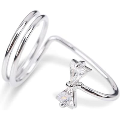 Nieuwe Gothic Metal Lijn Dunne Nagelringen Voor Vrouwen Dagelijkse Vingertop Beschermhoes Trendy Ring Sieraden Cadeau Voor Vriendin Manicure Resizable white