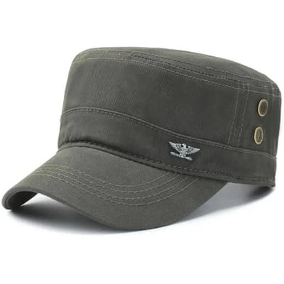 Heren Baseballpet Militaire Petten Lente Herfst Tactische Pet Heren Platte Top Katoenen Legerpet Sport Vrijetijds Petten black