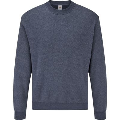 Fruit of the Loom Klassiek Heather Sweatshirt voor volwassenen (Marine)