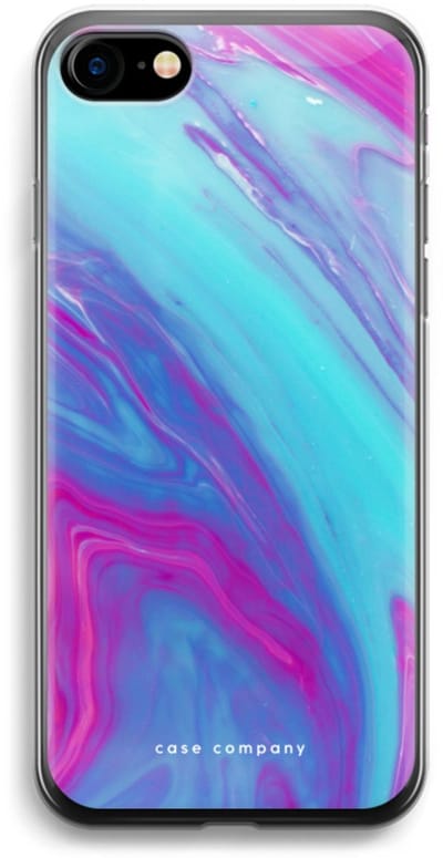 Case Company® - Hoesje geschikt voor iPhone SE 2020 hoesje - Zweverige regenboog - Soft Cover Telefoonhoesje - Bescherming aan alle Kanten en Schermrand