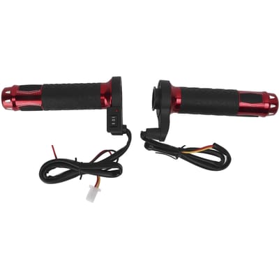 2 stuks 22mm0.87in Elektrisch Verwarmde Handvatten Aluminiumlegering Winter Handwarmers voor Motorfiets Fiets rood