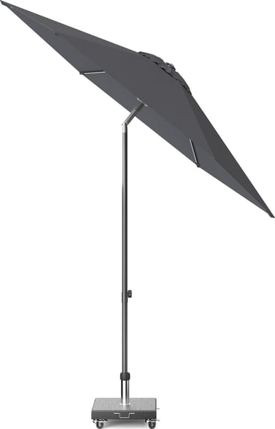Platinum Sun & Shade - Middenstokparasol - Lisboa - Ø250cm - Antraciet - Kantelbaar - Verstelbare hoogte - Push-up systeem - 96% UV protectie
