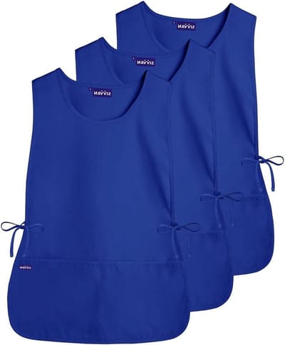 Werkkleding Schorten - Koks Schort - Bescherming Keuken - 2 Diepe Zakken - 3 Stuks - Wit
