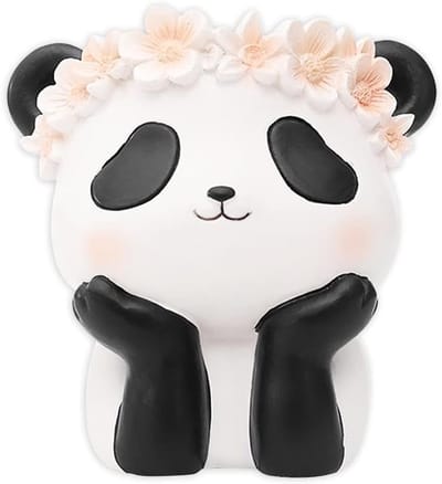 Schattige Panda Penhouder van Hars, Dieren Bloem Pot voor Potloden en Kantoorbenodigdheden, Ideaal als Cadeau voor Kinderen en Desk Decor