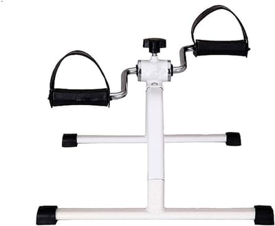 Fitness loopmachine - Mini stepper - Thuis sporten - Met weerstandstouw - 43x41x26cm - Wit