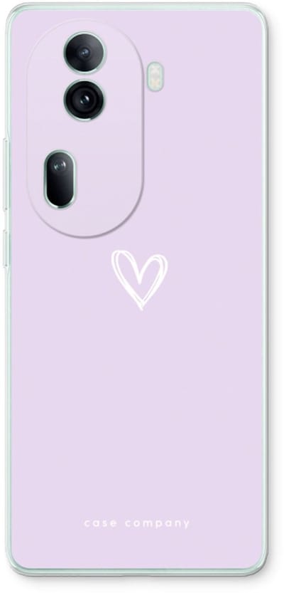 Case Company® - Hoesje geschikt voor Oppo Reno 11 Pro hoesje - Klein hartje paars - Soft Cover Telefoonhoesje - Bescherming aan alle Kanten en Schermrand