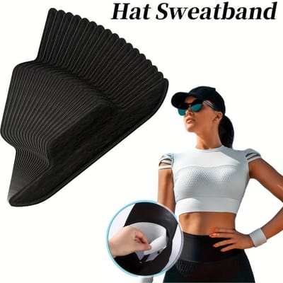 Bandeau Éponge pour Casquette, Coussinets Absorbants pour la Sueur, Protection Anti-transpiration Douce pour Casquette, Bandeaux Éponge Jetables pour Casques de Sécurité, Convient aux Casquettes de Baseball et aux Chemises pour Hommes et Femmes 10pcs
