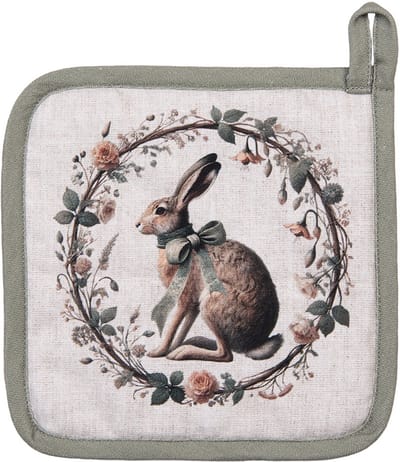 Clayre & Eef Pannenlap 20x20 cm Beige Katoen