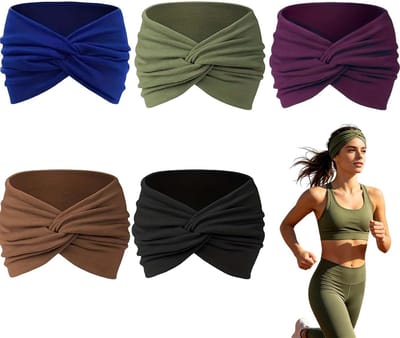 Haarbanden Dames Yoga – 5 Stuks Elastisch - Antislip & Ademend - Comfortabel Sport Accessoire voor Fitness - SnelShoppen