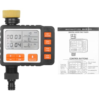 Minuterie d'eau numérique Programmable, sortie unique extérieure, marche/arrêt automatique, minuterie de tuyau de robinet d'eau US Faucet Type orange