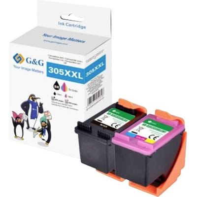 G&G Inktcartridge Compatibel Zwart, Kleur GP-H305XXLBKCMY-2P