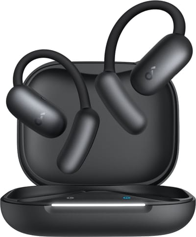 soundcore AeroFit 2 AI Assistant open-oor Koptelefoon van Anker - Zit lekker zonder druk - 2x rijkere bas - Oordopjes met realtime vertaling - Hoge resolutie - 35 uur speeltijd - IP55