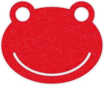 Kikker vilt onderzetters - Rood - 6 stuks - 11 x 10 cm - Tafeldecoratie - Glas onderzetter - Cadeau - Woondecoratie - Woonkamer - Tafelbescherming - Onderzetters Voor Glazen - Keukenbenodigdheden - Woonaccessoires - Tafelaccessoires