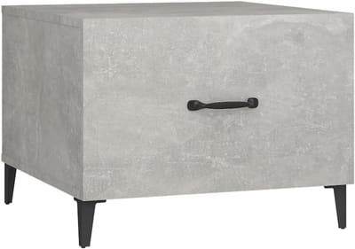 Salontafel - Koffietafel bijzettafel - Woonkamer decoratie - Industriële charme - 50x50x40 cm - Betongrijs