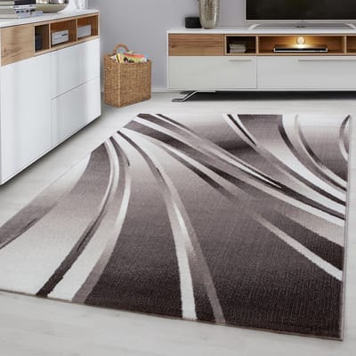 Flycarpets Jaden Modern Vloerkleed - Bruin / Creme - 160x230 cm - Laagpolig Tapijt Woonkamer