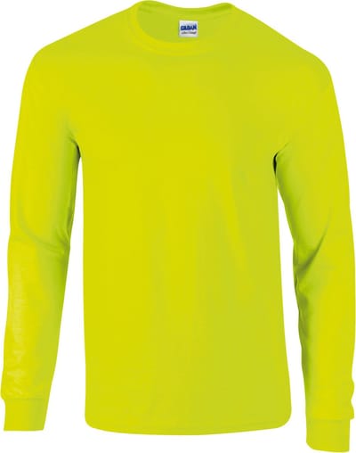 Gildan Ultra Cotton™ Classic Fit Adult Long Sleeve T-Shirt GI2400 - Safety Yellow - L