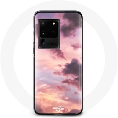 Coque - Samsung - Galaxy S20 Ultra - Souple - Coucher de soleil - Rose rose