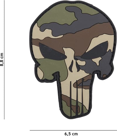 Embleem 3D PVC Punisher franse camo