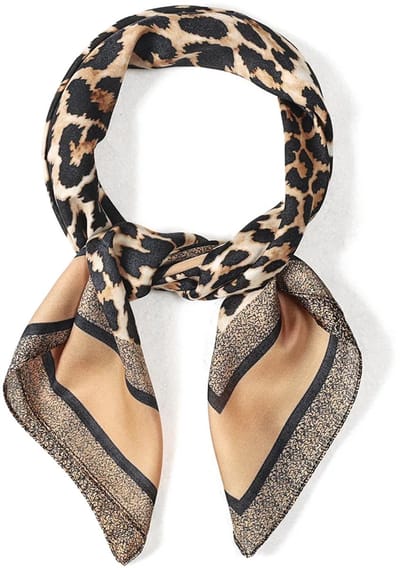 Zomersjaals met dierenprint, casual accessoires van polyester. Bruin