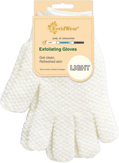 Exfoliërende Douchehandschoenen: Dubbele Textuur voor Peeling, Scrub & Massage