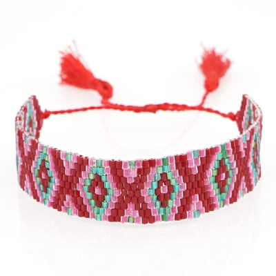 Sorprese armband - Boho 2023 - vriendschapsarmbandjes - handgeweven - kralen - verstelbaar - cadeau - Model G