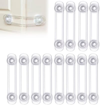 Veiligheidskastsloten voor Kinderen - 12 Stuks - Baby Veiligheidssloten voor Meubels, Toilet, en Keuken