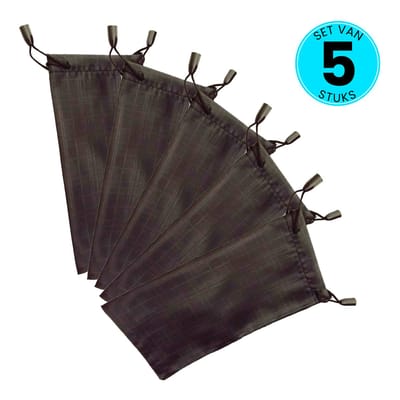 Somstyle 5x Brillenzakje - Brillenhouder - Brillenetui - Brillenhoes - Zwart