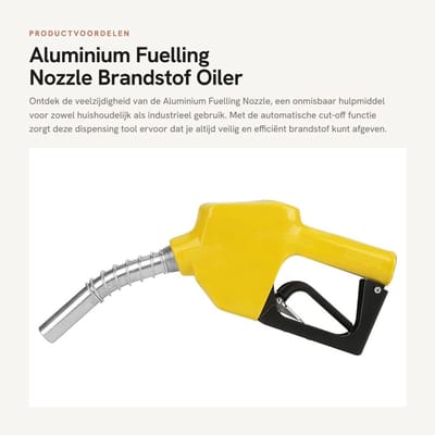 Dailygoods- Brandstofpomp Elektrisch - Aluminium Brandstofmondstuk - Automatische Cut-off Functie - Duurzaam - Hoogwaardige Kwaliteit - Professionele Ontwikkeling - Brandstofdispenser