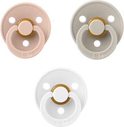 Bibs fopspeen 6-18 maand set 3 stuks Ivory,Sand en Blush maat 2